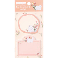 #ラボクリップ 付箋 スーレフルール･ダイカットふせん 2種･各15枚 ピンク A26-SFFS-PK