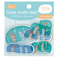 #ラボクリップ シール トリオ水族館･クリアフレークシール 7枚入 チンアナゴ B26-TRFS-CN