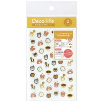 #ラボクリップ シール デコライフ・リアクションシール 9design・2枚入 イヌ DLST-RE-IN