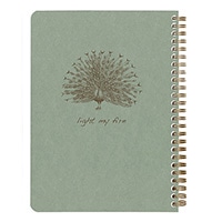 #クオバディス・ジャパン(国内販売のみ） ノート フライングスピリット3ポケット付ノート A5横罫 クジャク cf107566d