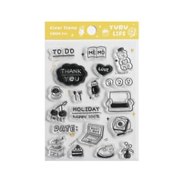 #ビージーエム 印章用品 クリアスタンプ  ゆるライフ BT-CS075