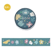 #ビージーエム マスキングテープ 箔押し･北欧フォレスト 5m 花の旋律 BM-SAG028