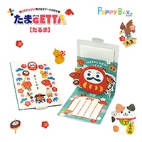 #紙季彩々 たまＧＥＴＴＡ だるま ポチ袋1枚 ホワイト POPPYFS20003