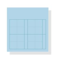 #+teacher付箋 マス目フセン･Kaketa!  ブルー MFSN-05