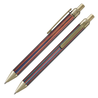 #インターアクト ゲルインク ボールペン IWI　フュージョン　カラーウッド　ブラス　ゲルインクペン  マルチカラー 7S135-CBR-BP