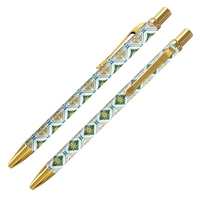 #インターアクト ボールペン IWIレトロ･ゲルインクボールペン･オールド台湾タイル 0.5mm 菊の錦繍 3H921-TILES FF