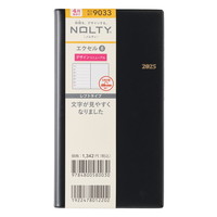 #日本能率協会 NOLTY 手帳 2025年 4月始まり ウィークリー エクセル 8 黒 9033