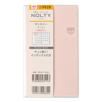 #日本能率協会 NOLTY 手帳 2025年 4月始まり マンスリー スリム 日曜始まり ライトピンク 9928