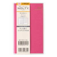 #日本能率協会 NOLTY 手帳 2025年 4月始まり マンスリー スリム 月曜始まり マゼンタピンク 9934