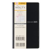 #日本能率協会 NOLTY 手帳 2025年 4月始まり マンスリー スリム 日曜始まり ブラック 9942