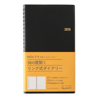 #日本能率協会 NOLTY 手帳 2026年 ウィークリー リング スリム 黒 6411 (2026年 1月始まり)