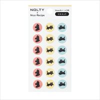#日本能率協会(国内販売のみ） シール NOLTY丸シール・ニコレシピコラボ 16mm シルエット NNS1204