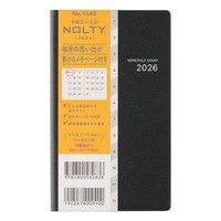#日本能率協会 NOLTY 手帳 2026年 マンスリー アクセス ブラック 1640 (2025年 12月始まり)
