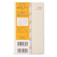 #日本能率協会 NOLTY 手帳 2026年 マンスリー スリム ホワイト 2620 (2025年 11月始まり)
