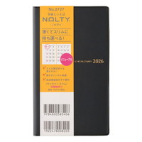 #日本能率協会 NOLTY 手帳 2026年 マンスリー スリム ブラック 2727 (2025年 11月始まり)