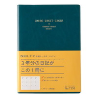 #日本能率協会 NOLTY 手帳 2026年 A5 メモリー3年日誌 ブルーグリーン 7330 (2026年 1月始まり)
