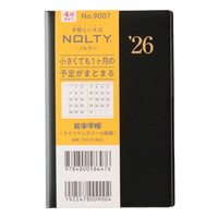 #日本能率協会(国内販売のみ） NOLTY 手帳 2026年 4月始まり マンスリー ライツ 小型版 黒 9007