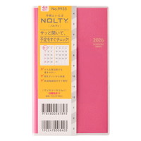 #日本能率協会(国内販売のみ） NOLTY 手帳 2026年 4月始まり マンスリー スリム 日曜始まり マゼンタピンク 9935