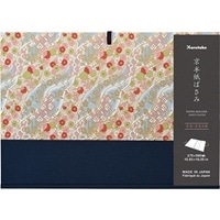 #呉竹(国内販売のみ） 書道用品 京半紙はさみ F4 青海赤花文様 LA27-100