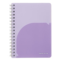 #キョクトウ・アソシエイツ ノート パペルール･Ｗリングノート A6 パープルパープル PT111PU
