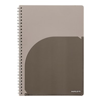 #キョクトウ・アソシエイツ ノート パペルール･Ｗリングノート B5 グレー PT114GR