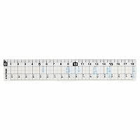 #クツワ 筆記関連小物 つや消し直線定規 18cm  KB036