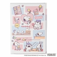 #クツワ(国内販売のみ） ファイリング用品 クリアホルダー A4･3ポケット スヌーピー 674SQ