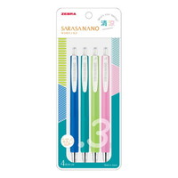 #ゼブラ ボールペン　サラサナノ　0.3mm　4色セット　清涼　JJH72-4C-SE
