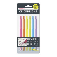 #ゼブラ(国内販売のみ） 蛍光ペン クリックブライト 2㎜ 6色セット WKS30-6C