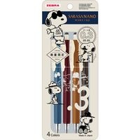 #ゼブラ(国内販売のみ） ボールペン サラサナノ スヌーピー 0.3 4色セット JJH72-SN-4C