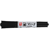 #寺西化学 マーカー 紙マジック 太字･2.5×6ｍｍ　細字･1～2ｍｍ 黒 MKM50-T1