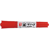 #寺西化学 マーカー 紙マジック 太字･2.5×6ｍｍ　細字･1～2ｍｍ 赤 MKM50-T2