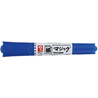 #寺西化学 マーカー 紙マジック 太字･2.5×6ｍｍ　細字･1～2ｍｍ 青 MKM50-T3