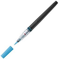 #ぺんてる カラー筆ペン アートブラッシュ 本体 蛍光ブルー XGFLP-306