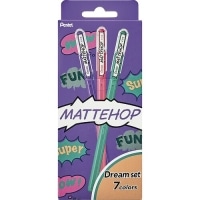 #ぺんてる カラーペン MATTEHOP ドリームカラー   セット 7色 K110-V7STC