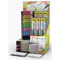 #ぺんてる カラー筆ペン 筆タッチサインペン・アートブラッシュ Neon Color Edition ディスプレーセールB  SESGFLPSLB