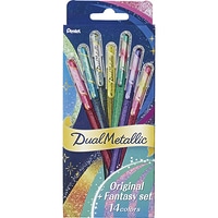 #ぺんてる ボ－ルペン DualMetallic オリジナル＋ファンタジーセット 14色 1.0mm  K110-D14ST