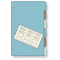 #レイメイ藤井 リフィル カラーインデックス･（横型6区分） ポケット  DPR1375