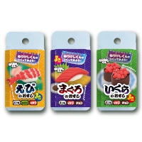 #ヒノデワシ ねりけしねんど  3柄アソート･ブリスターパック入 おすし･(えび･まぐろ･いくら) OSS-N