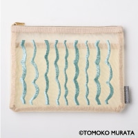 #ヒサゴ 身辺雑貨 ムラタトモコ刺繍メッシュポーチ  Ripple・リップル UTN309