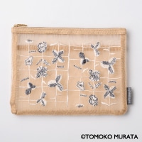 #ヒサゴ 身辺雑貨 ムラタトモコ刺繍メッシュポーチ  Sprout・スプラウト UTN310