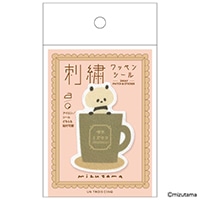 #ヒサゴ(国内販売のみ） シール mizutama･刺繍ワッペンシール  コーヒーパンダ UTN345