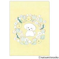 #ヒサゴ  てらおかなつみ･ダブルポケットクリアファイル A5 お花 UTN404