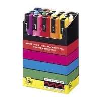 #三菱鉛筆（国内販売のみ）  POSCA ポスカ 中字丸芯 15色セット PC5M-15C