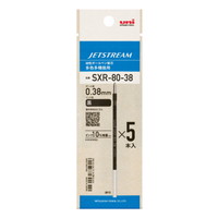 #三菱鉛筆(国内販売のみ） 油性BPリフィル ＳＸＲ－８０－３８Ｋ　５Ｐ　黒　２４ 0.38mm 黒 SXR8038K5P.24