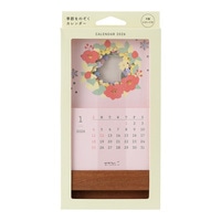 #デザインフィルミドリ(国内販売のみ） 26年度版 季節をのぞくカレンダー  花柄 31368006