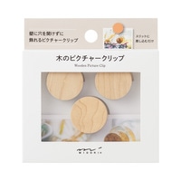 【ミドリ】(国内販売のみ) クリップ ピクチャークリップ 木製  ナチュラル 35497