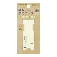 【ミドリ】(国内販売のみ) 修正テープ 紙製修正テープ<5mm>  クリーム 35500