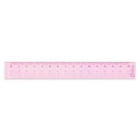 【ミドリ】CL定規 15cm ピンク  42232