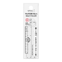 #デザインフィルミドリ(国内販売のみ）  マルチ定規 １６ｃｍ 透明Ａ 42297006